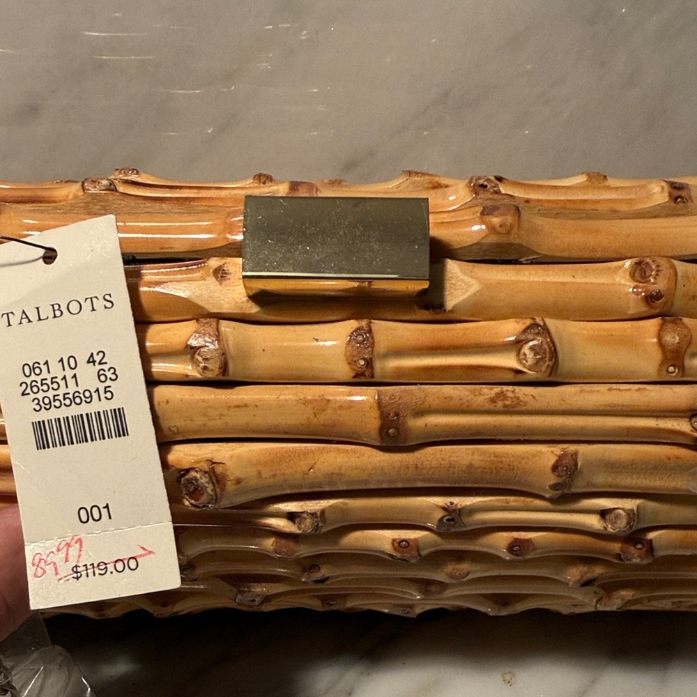 Talbots Bamboo-Style Chain Shoulder Clutch - Picture 5 of 9